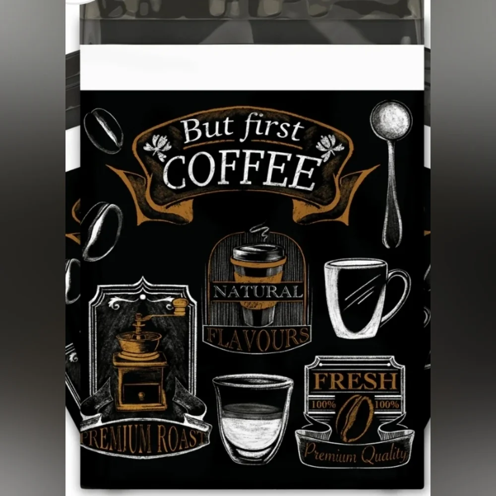 30- 10x13 But First Coffee Poly Mailers